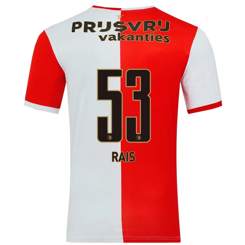 Danxen Kinderen Amir Rais #53 Rood Wit Thuisshirt Thuistenue 2025/26 T-Shirt