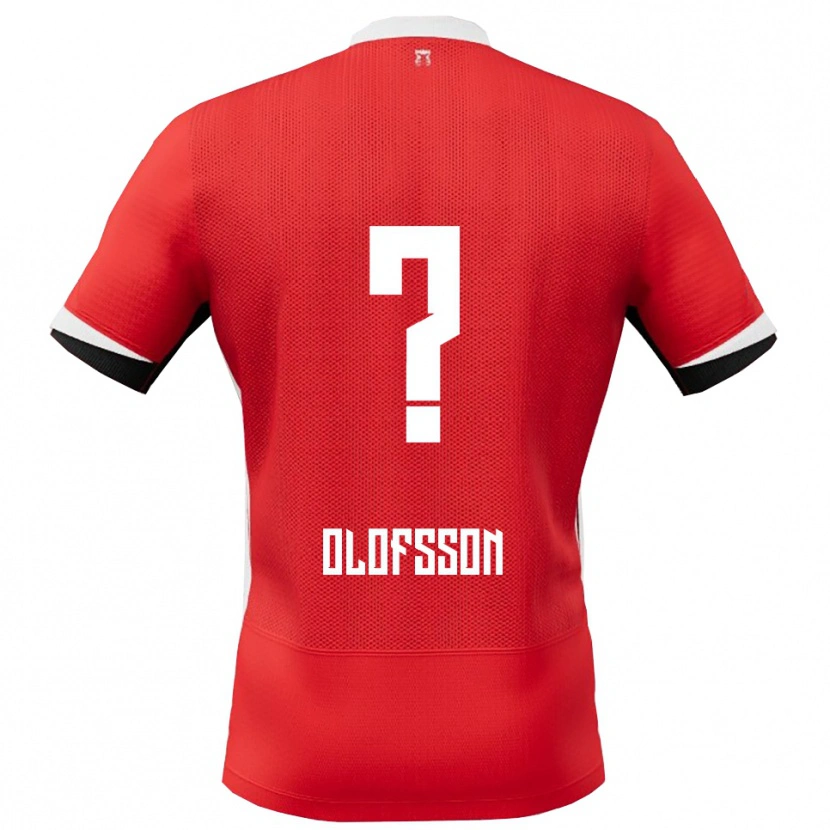 Danxen Kinderen Wilmer Olofsson #0 Rood Wit Thuisshirt Thuistenue 2025/26 T-Shirt