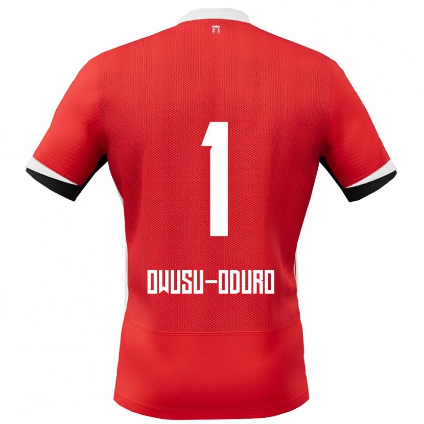 Danxen Kinderen Rome Jayden Owusu-Oduro #1 Rood Wit Thuisshirt Thuistenue 2025/26 T-Shirt