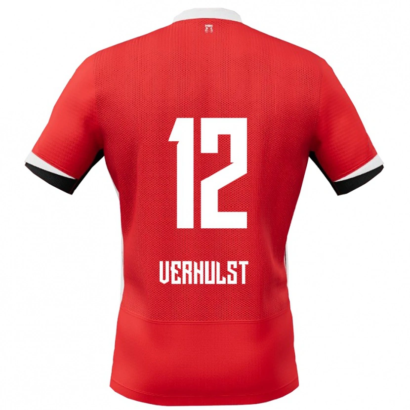 Danxen Kinderen Hobie Verhulst #12 Rood Wit Thuisshirt Thuistenue 2025/26 T-Shirt