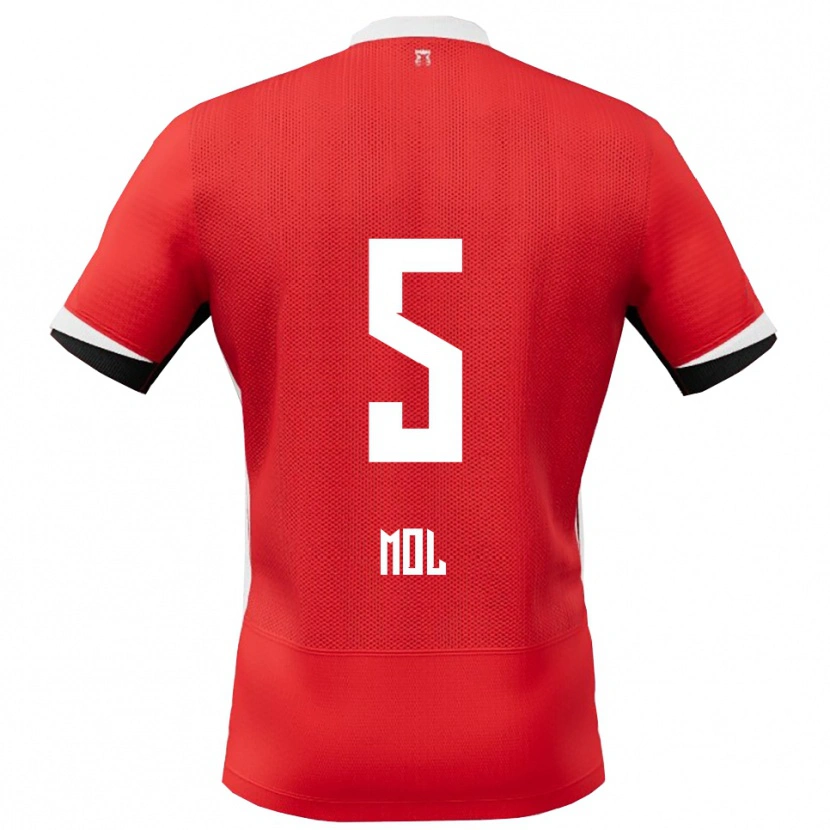 Danxen Kinderen Camie Mol #5 Rood Wit Thuisshirt Thuistenue 2025/26 T-Shirt