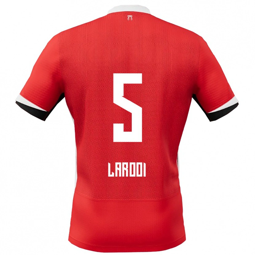 Danxen Kinderen Finn Larooi #5 Rood Wit Thuisshirt Thuistenue 2025/26 T-Shirt