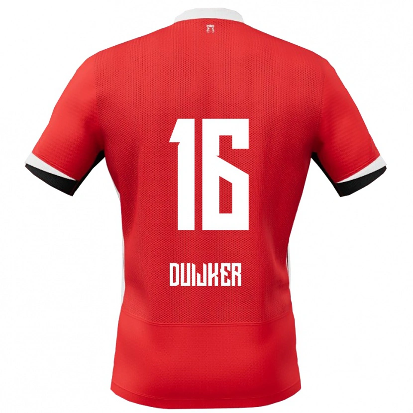 Danxen Kinderen Jaycen Duijker #16 Rood Wit Thuisshirt Thuistenue 2025/26 T-Shirt