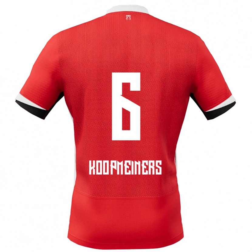 Danxen Kinderen Peer Koopmeiners #6 Rood Wit Thuisshirt Thuistenue 2025/26 T-Shirt