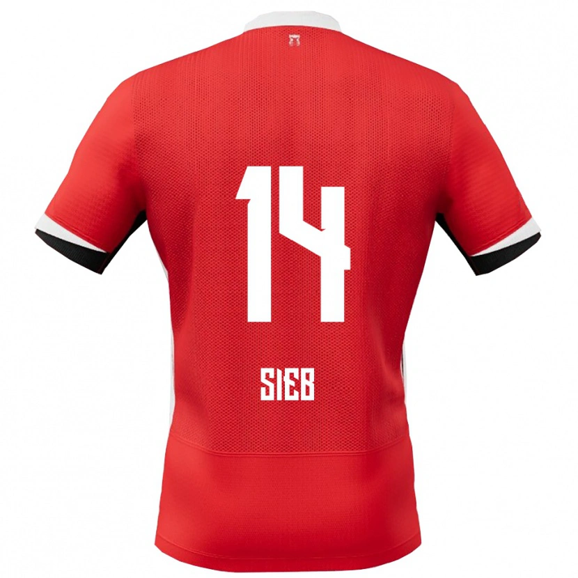 Danxen Kinderen Sieb Jongens #14 Rood Wit Thuisshirt Thuistenue 2025/26 T-Shirt