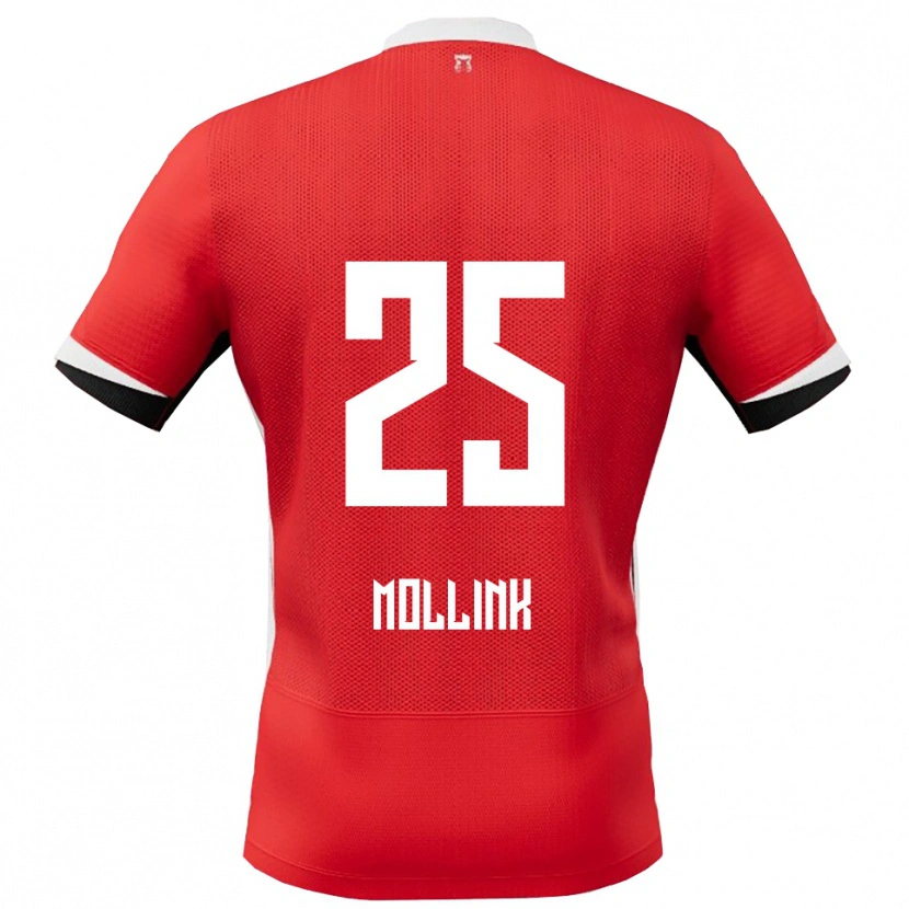 Danxen Kinderen Yaël Mollink #25 Rood Wit Thuisshirt Thuistenue 2025/26 T-Shirt