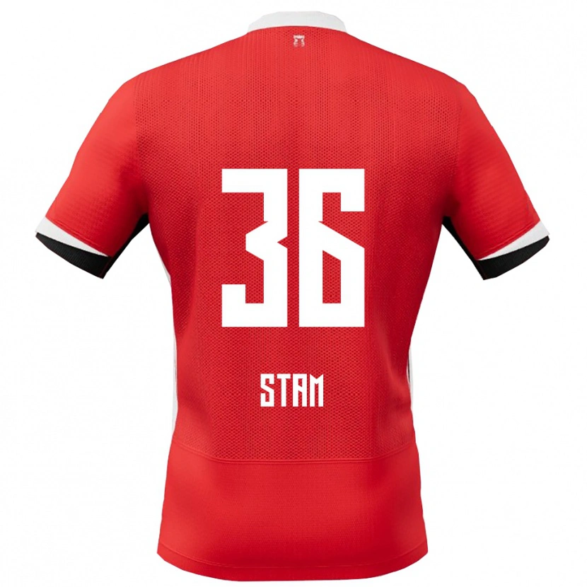 Danxen Kinderen Finn Stam #36 Rood Wit Thuisshirt Thuistenue 2025/26 T-Shirt