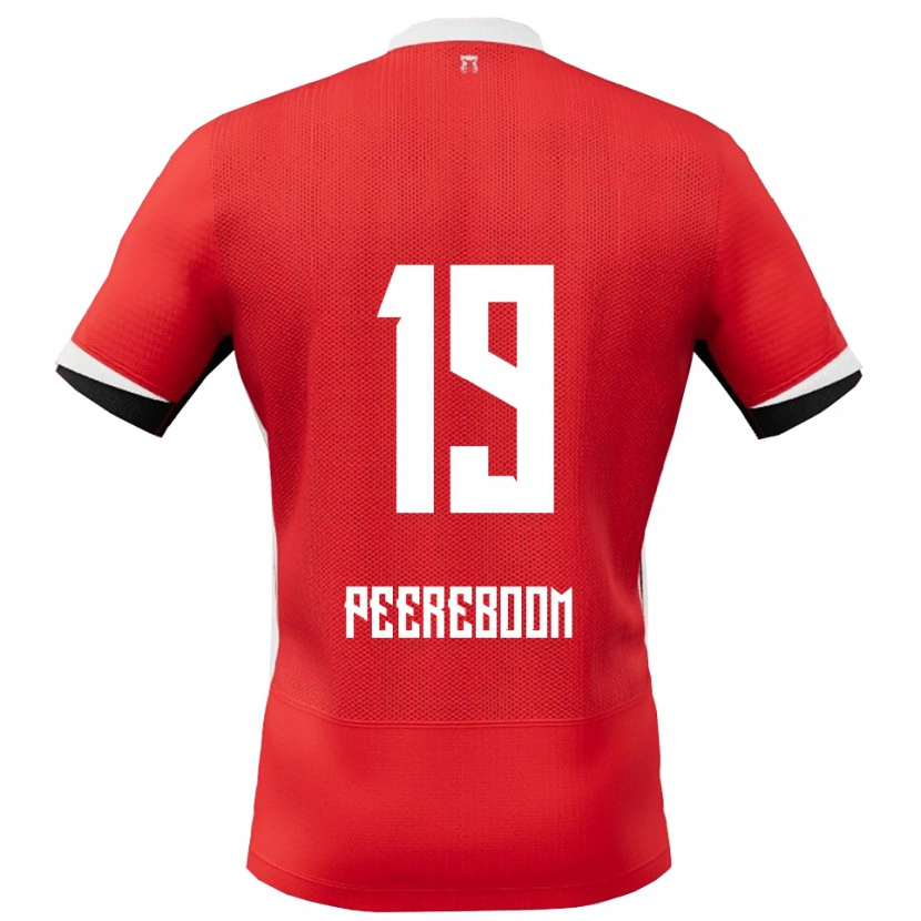 Danxen Kinderen Sanne Peereboom #19 Rood Wit Thuisshirt Thuistenue 2025/26 T-Shirt