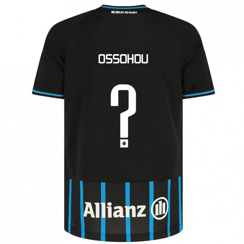 Danxen Kinderen Clever Ossohou #0 Zwart Blauw Thuisshirt Thuistenue 2025/26 T-Shirt