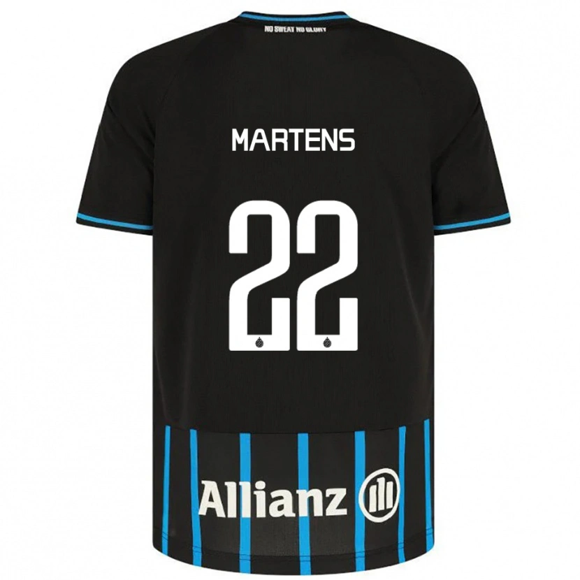 Danxen Kinderen Quinze Martens #22 Zwart Blauw Thuisshirt Thuistenue 2025/26 T-Shirt