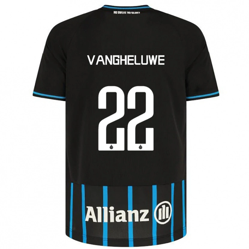Danxen Kinderen Jody Vangheluwe #22 Zwart Blauw Thuisshirt Thuistenue 2025/26 T-Shirt