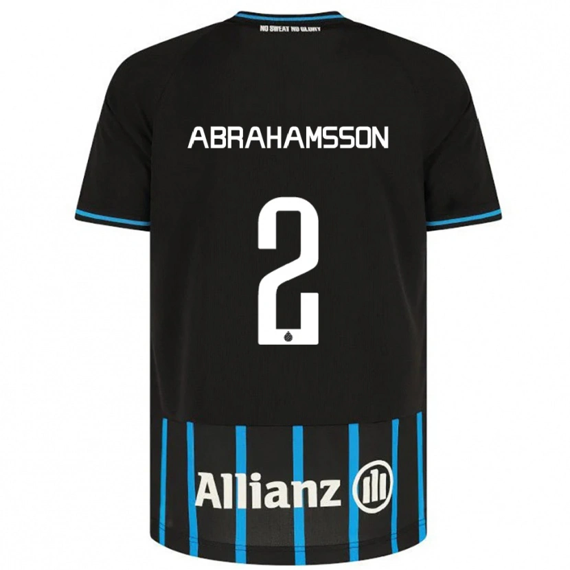 Danxen Kinderen Sejde Abrahamsson #2 Zwart Blauw Thuisshirt Thuistenue 2025/26 T-Shirt