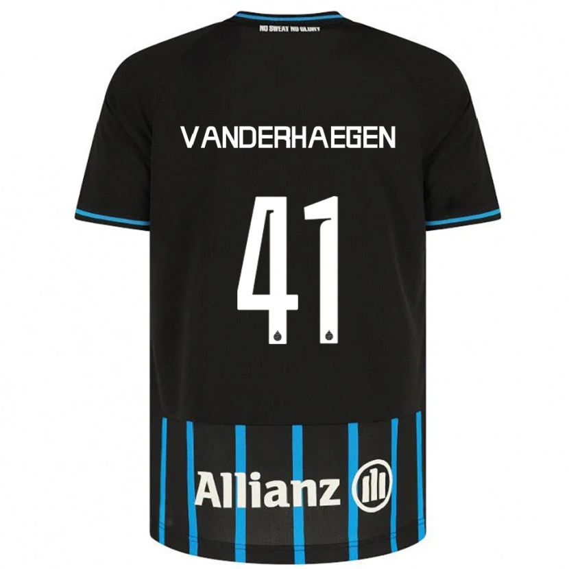 Danxen Kinderen Lotte Vanderhaegen #41 Zwart Blauw Thuisshirt Thuistenue 2025/26 T-Shirt
