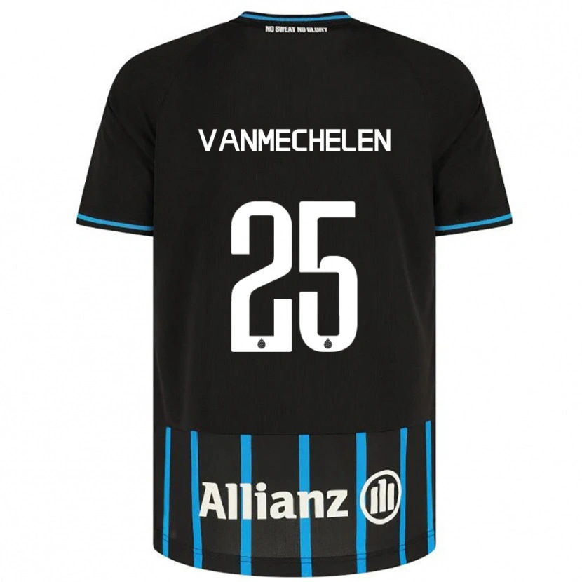 Danxen Kinderen Davinia Vanmechelen #25 Zwart Blauw Thuisshirt Thuistenue 2025/26 T-Shirt