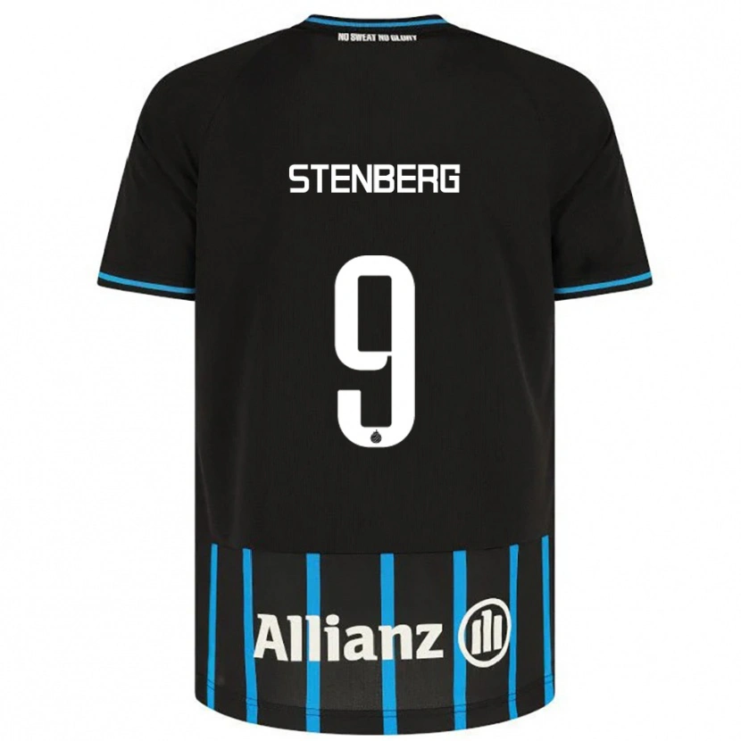 Danxen Kinderen Hanna Stenberg #9 Zwart Blauw Thuisshirt Thuistenue 2025/26 T-Shirt