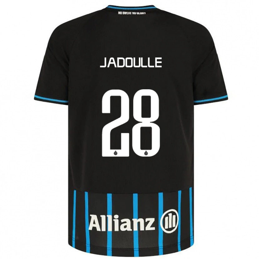 Danxen Kinderen Romane Jadoulle #28 Zwart Blauw Thuisshirt Thuistenue 2025/26 T-Shirt