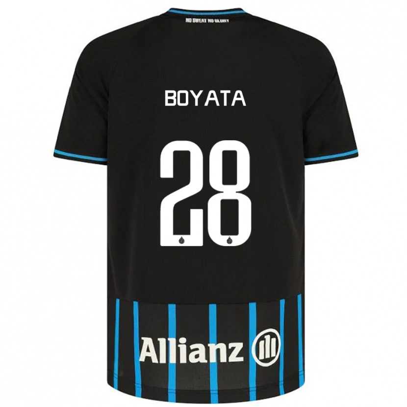 Danxen Kinderen Dedryck Boyata #28 Zwart Blauw Thuisshirt Thuistenue 2025/26 T-Shirt