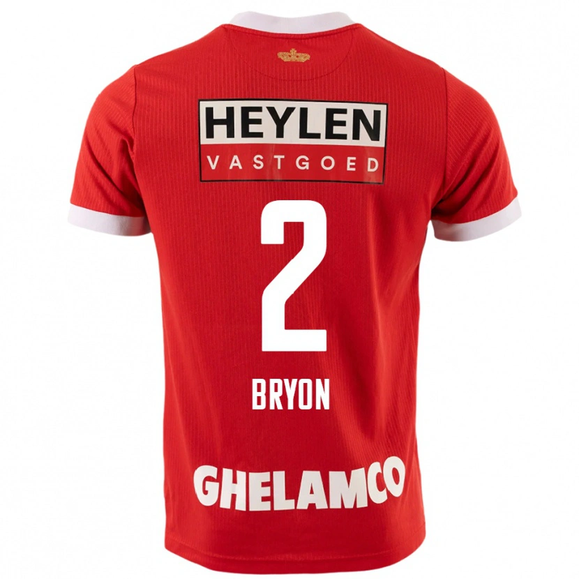 Danxen Kinderen Robbe Bryon #2 Rood Wit Thuisshirt Thuistenue 2025/26 T-Shirt
