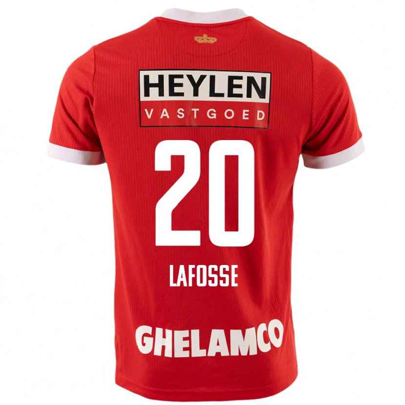 Danxen Kinderen Jarne Lafosse #20 Rood Wit Thuisshirt Thuistenue 2025/26 T-Shirt