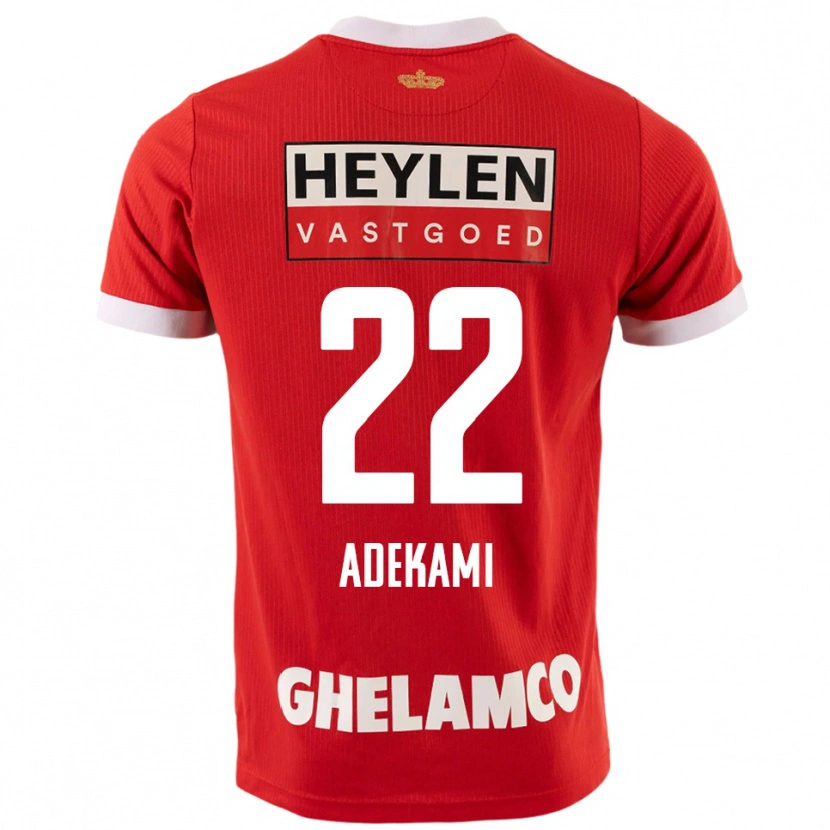 Danxen Kinderen Farouck Adekami #22 Rood Wit Thuisshirt Thuistenue 2025/26 T-Shirt