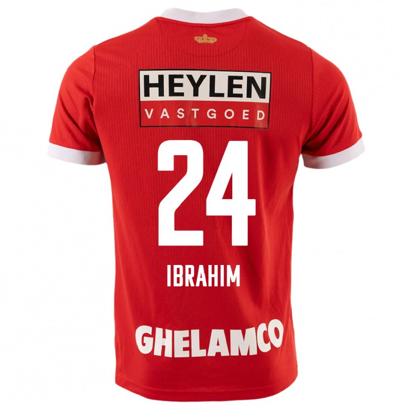 Danxen Kinderen Aaron Ibrahim #24 Rood Wit Thuisshirt Thuistenue 2025/26 T-Shirt