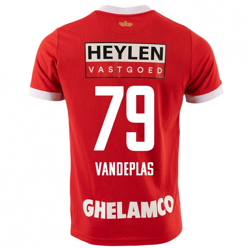 Danxen Kinderen Gerard Vandeplas #79 Rood Wit Thuisshirt Thuistenue 2025/26 T-Shirt