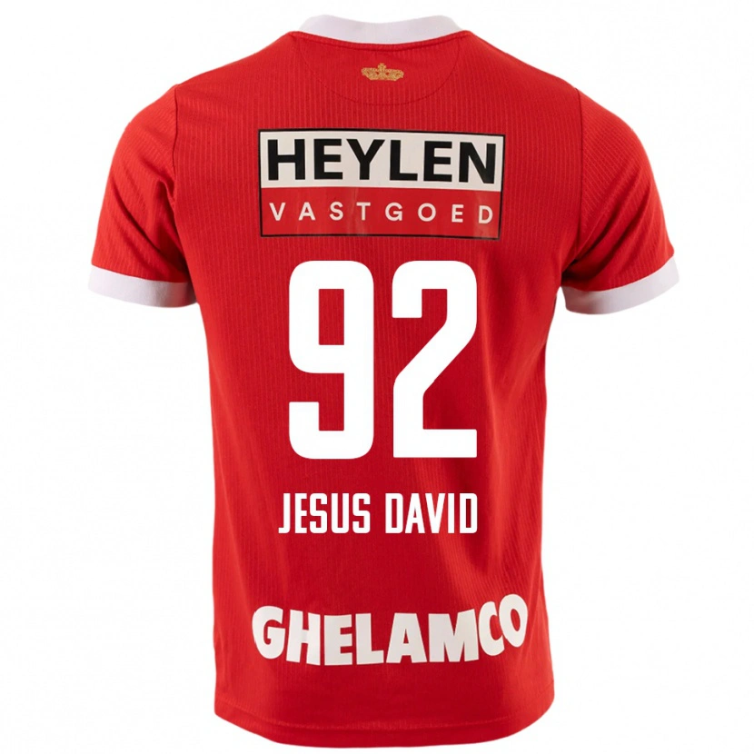 Danxen Kinderen Gabriel Jesus David #92 Rood Wit Thuisshirt Thuistenue 2025/26 T-Shirt