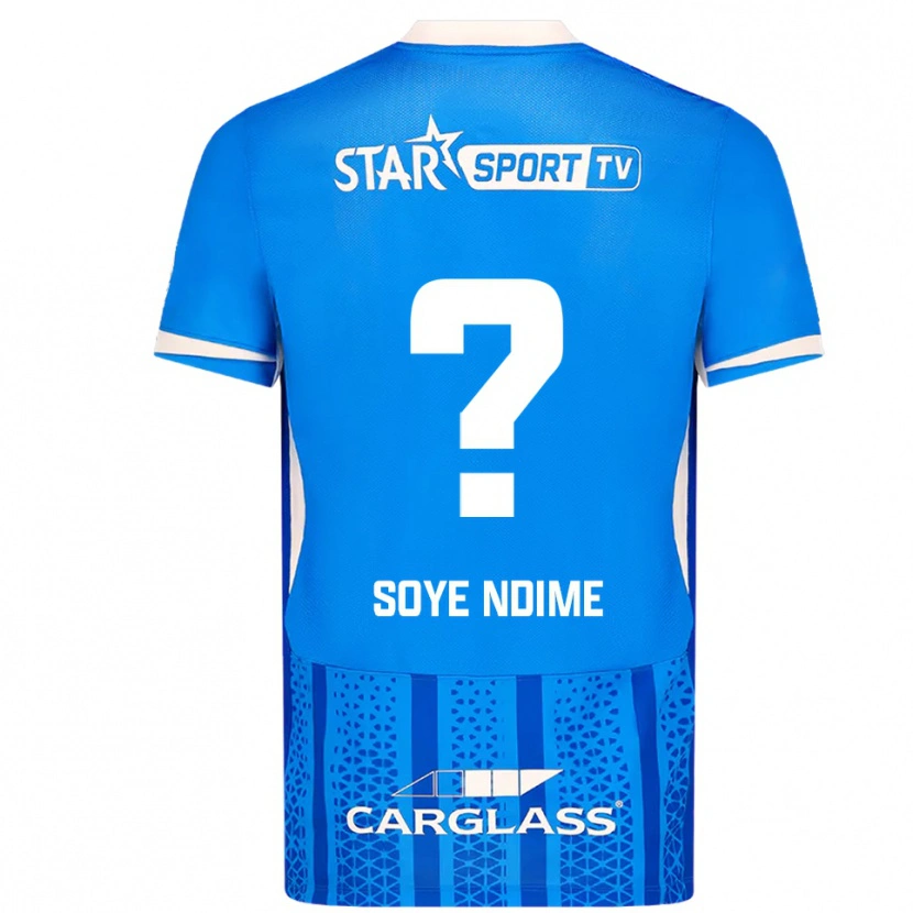 Danxen Kinderen Jonathan Soye Ndime #0 Blauw Wit Thuisshirt Thuistenue 2025/26 T-Shirt