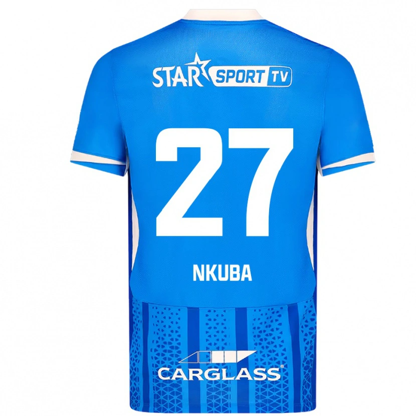 Danxen Kinderen Ken Nkuba #27 Blauw Wit Thuisshirt Thuistenue 2025/26 T-Shirt