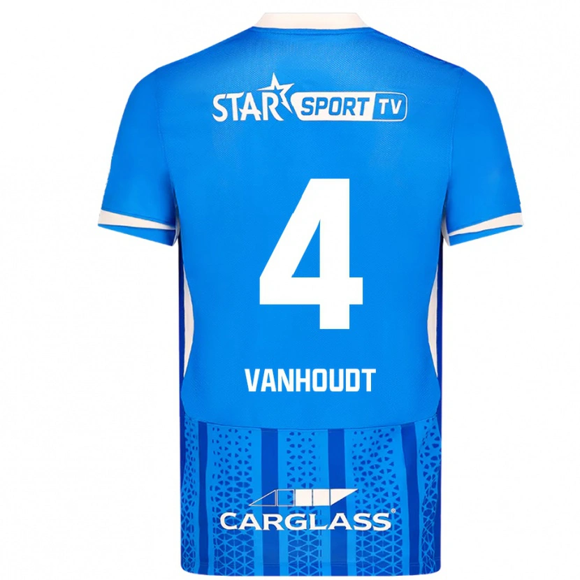 Danxen Kinderen Luna Vanhoudt #4 Blauw Wit Thuisshirt Thuistenue 2025/26 T-Shirt
