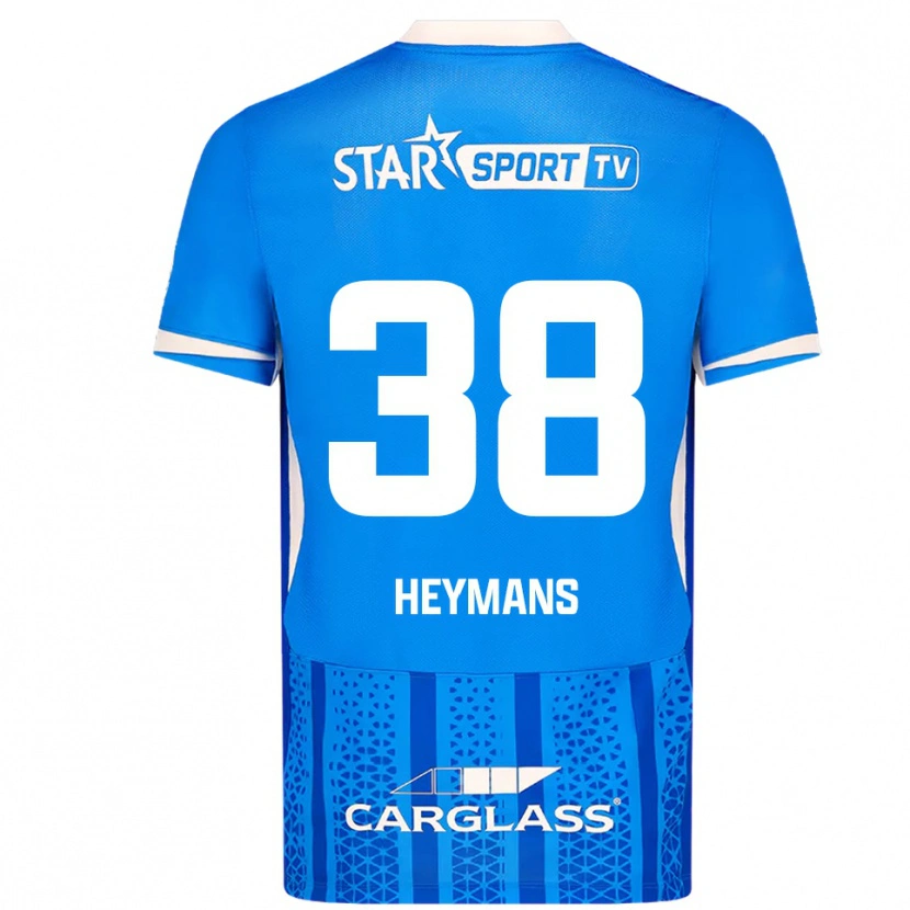 Danxen Kinderen Daan Heymans #38 Blauw Wit Thuisshirt Thuistenue 2025/26 T-Shirt