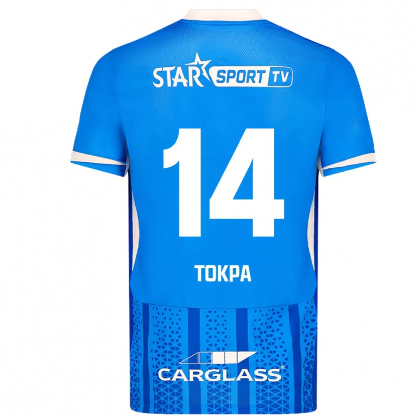 Danxen Kinderen Winner Tokpa #14 Blauw Wit Thuisshirt Thuistenue 2025/26 T-Shirt