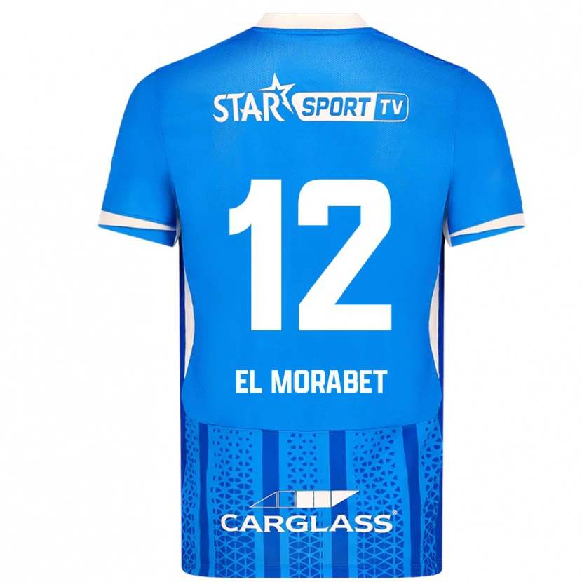 Danxen Kinderen Sami El Morabet #12 Blauw Wit Thuisshirt Thuistenue 2025/26 T-Shirt