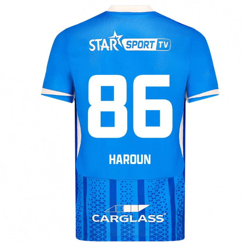 Danxen Kinderen Kenan Haroun #86 Blauw Wit Thuisshirt Thuistenue 2025/26 T-Shirt
