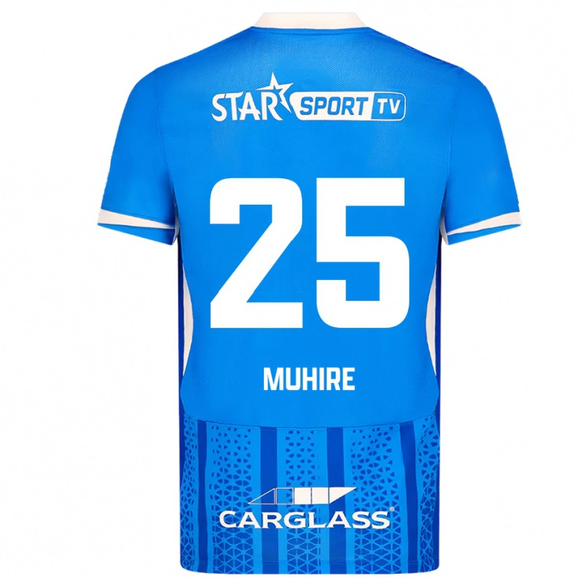 Danxen Kinderen Ian-Confiance Muhire #25 Blauw Wit Thuisshirt Thuistenue 2025/26 T-Shirt