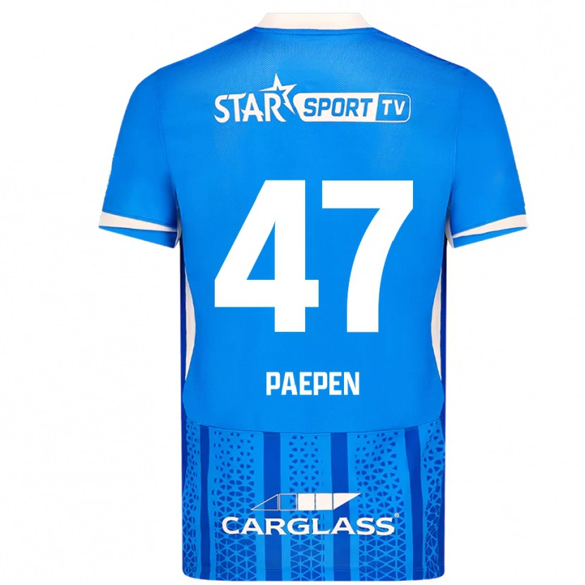 Danxen Kinderen Sam Paepen #47 Blauw Wit Thuisshirt Thuistenue 2025/26 T-Shirt