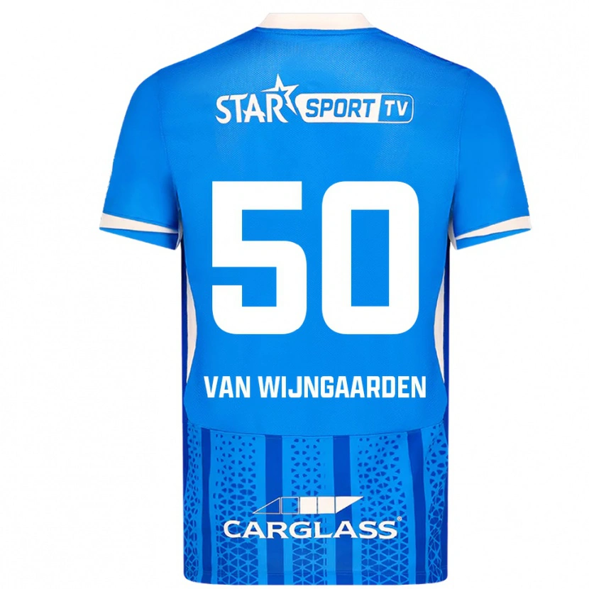Danxen Kinderen Maren Van Wijngaarden #50 Blauw Wit Thuisshirt Thuistenue 2025/26 T-Shirt