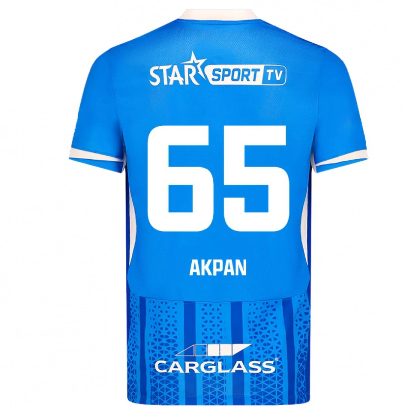 Danxen Kinderen Christian Akpan #65 Blauw Wit Thuisshirt Thuistenue 2025/26 T-Shirt