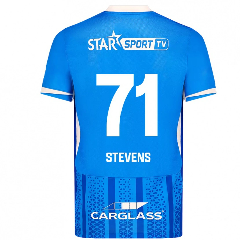 Danxen Kinderen Brent Stevens #71 Blauw Wit Thuisshirt Thuistenue 2025/26 T-Shirt