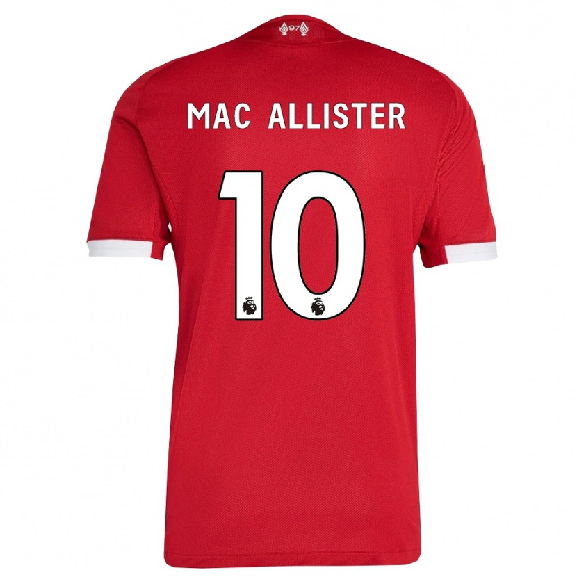 Danxen Kinderen Alexis Mac Allister #10 Rood Wit Thuisshirt Thuistenue 2025/26 T-Shirt