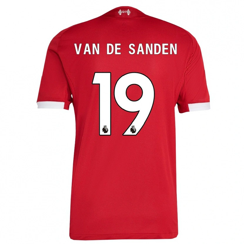 Danxen Kinderen Shanice Van De Sanden #19 Rood Wit Thuisshirt Thuistenue 2025/26 T-Shirt