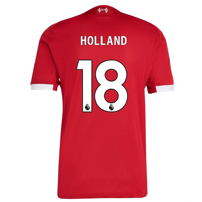 Danxen Kinderen Ceri Holland #18 Rood Wit Thuisshirt Thuistenue 2025/26 T-Shirt