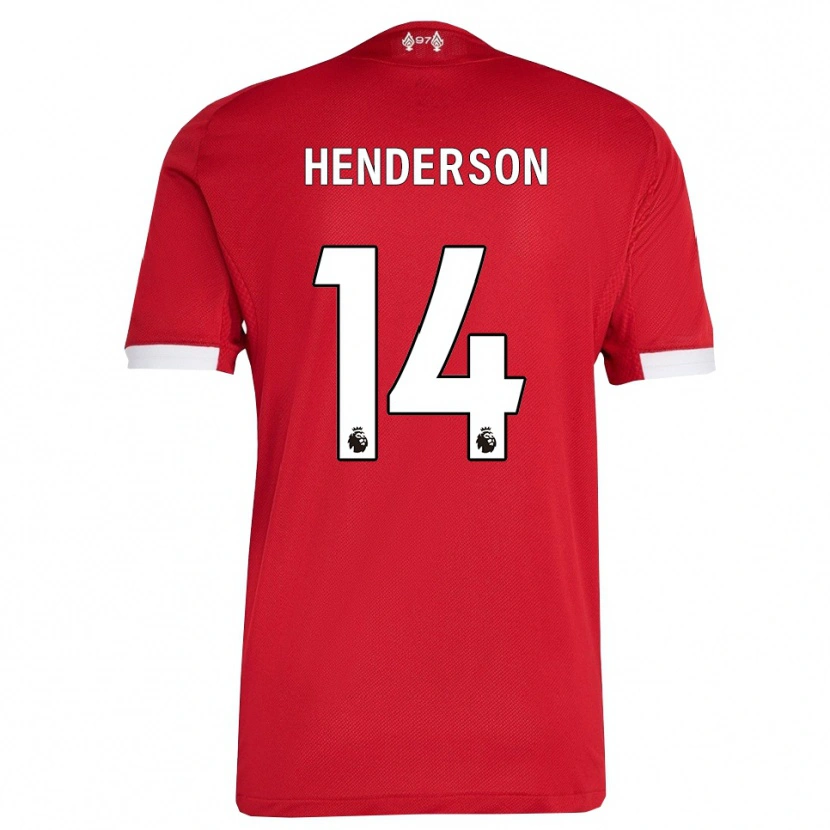 Danxen Kinderen Henderson #14 Rood Wit Thuisshirt Thuistenue 2025/26 T-Shirt