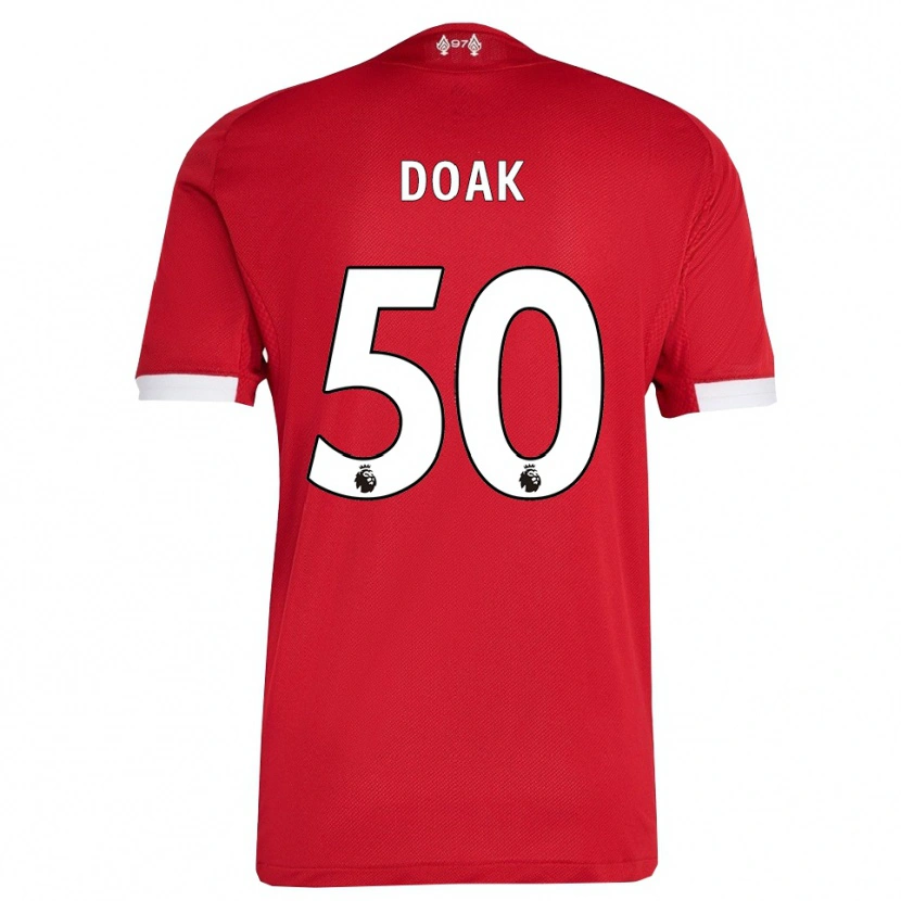 Danxen Kinderen Ben Doak #50 Rood Wit Thuisshirt Thuistenue 2025/26 T-Shirt
