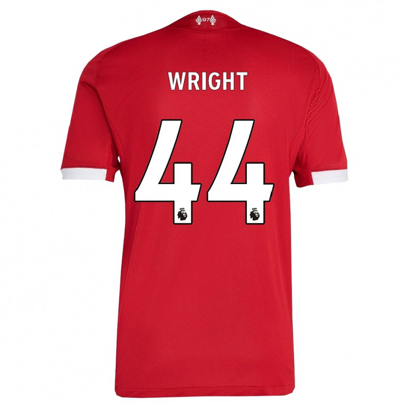 Danxen Kinderen Will Wright #44 Rood Wit Thuisshirt Thuistenue 2025/26 T-Shirt