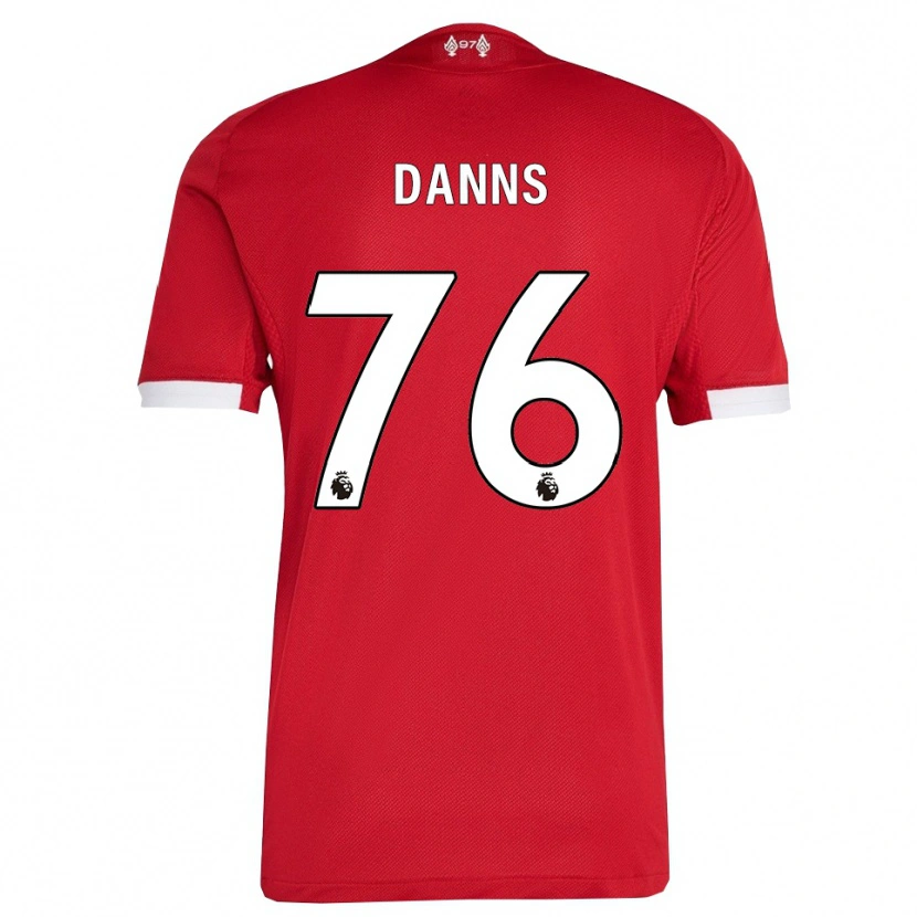 Danxen Kinderen Jayden Danns #76 Rood Wit Thuisshirt Thuistenue 2025/26 T-Shirt