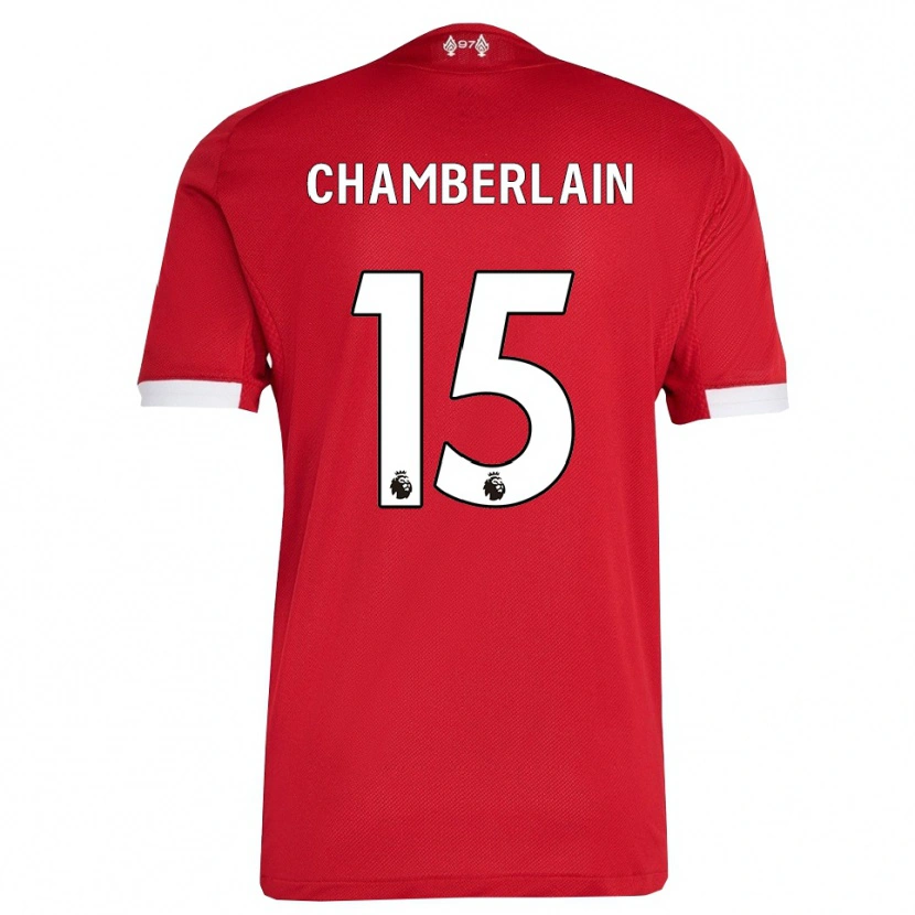 Danxen Kinderen Alex Oxlade Chamberlain #15 Rood Wit Thuisshirt Thuistenue 2025/26 T-Shirt