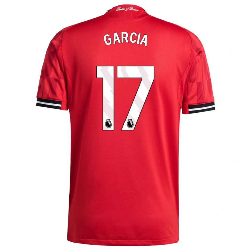 Danxen Kinderen Lucia Garcia #17 Rood Zwart Wit Thuisshirt Thuistenue 2025/26 T-Shirt