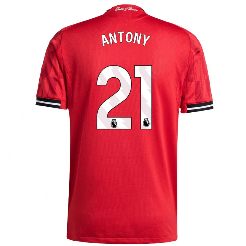 Danxen Kinderen Antony #21 Rood Zwart Wit Thuisshirt Thuistenue 2025/26 T-Shirt