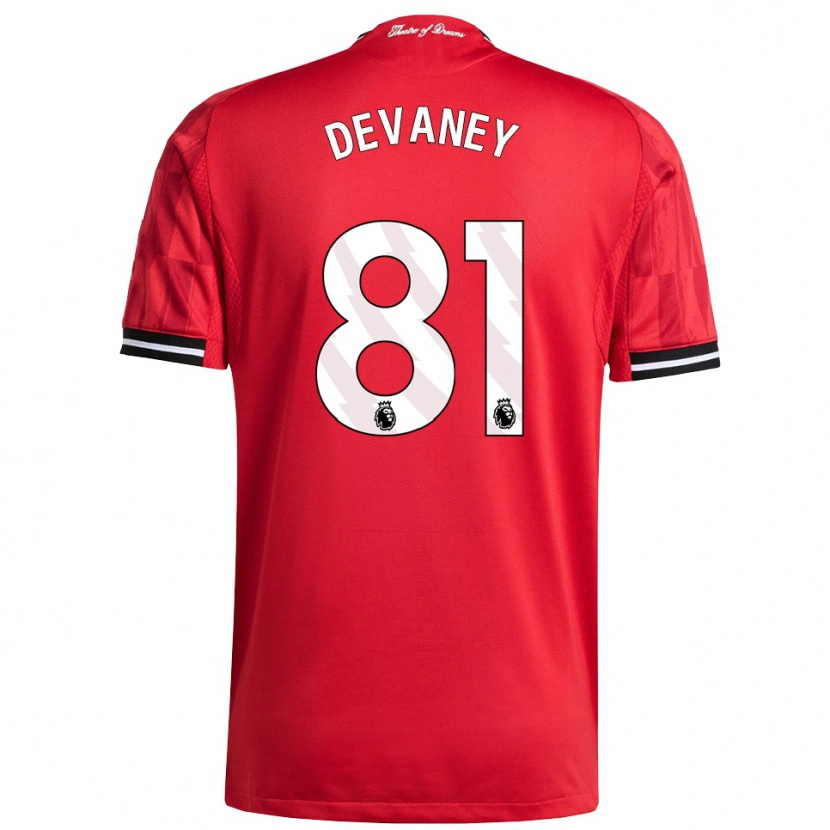 Danxen Kinderen Jacob Devaney #81 Rood Zwart Wit Thuisshirt Thuistenue 2025/26 T-Shirt
